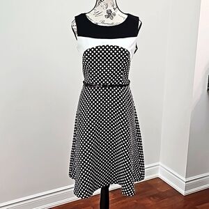 Jones & Co. Sleeveless Polka Dot dress size 4